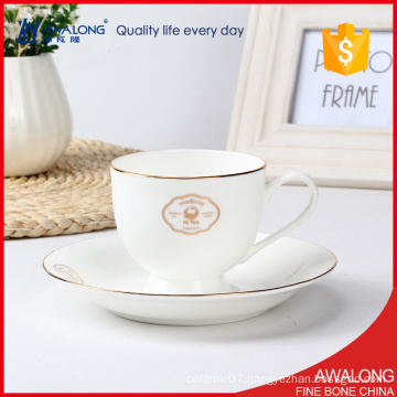 bone china tea cups restaurant usage with simple design tea cups for promotion selling